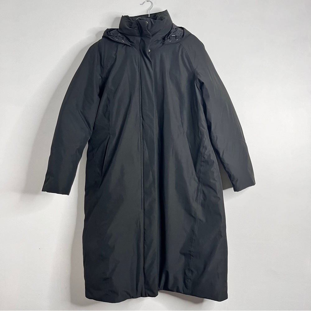 Lands' End Long Commuter Coat Down Insulation Hooded Size XL Winter